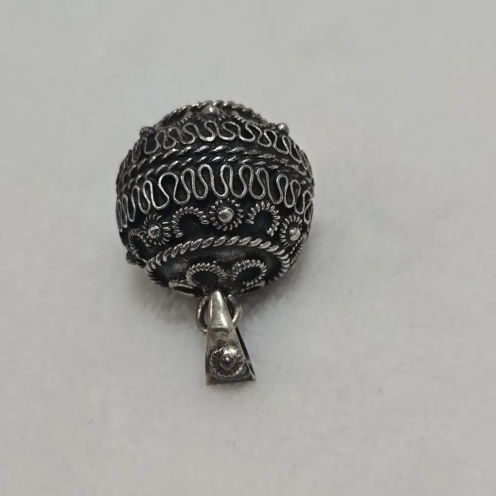 Large Sterling Silver Harmony Chime Ball Pendant